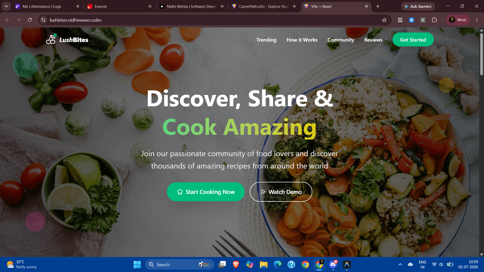 LushBites – Recipe Sharing Platform